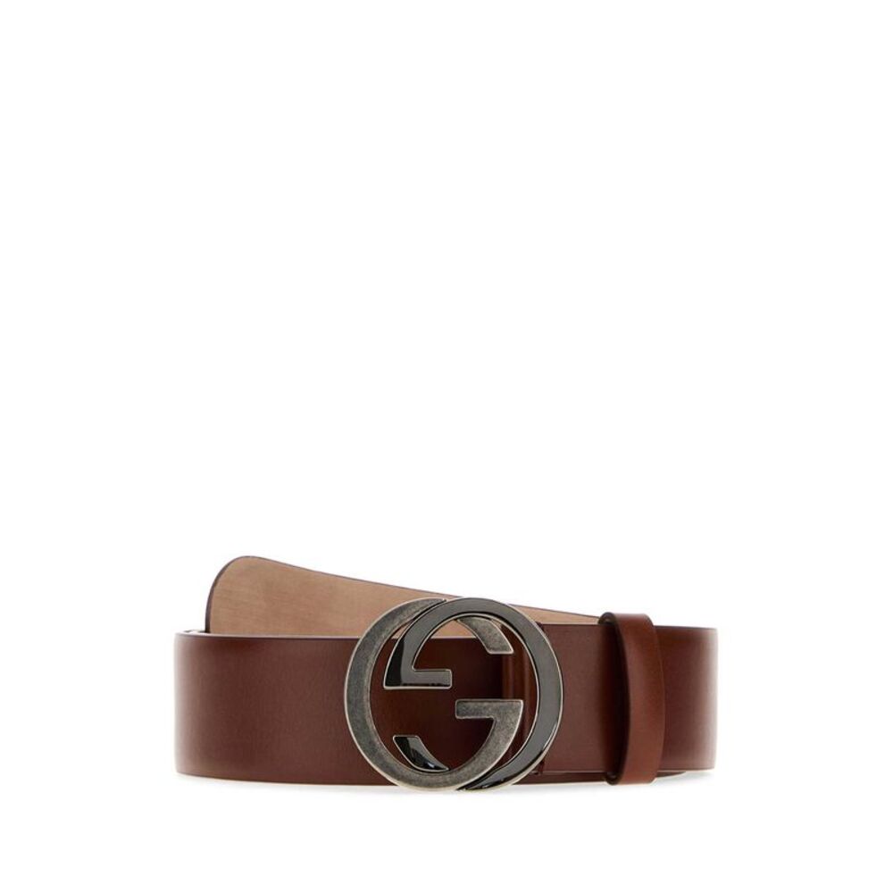 Gucci Men Brown Leather Belt